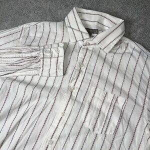 Fossil 54 Brand Mens L Button Up Shirt Long‎ Sleeve Dress Shirt